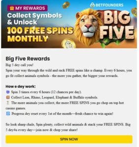 Big Five Rewards Program – Weekly Cashback and Reload Bonuses in Ghana