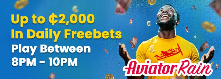 Ghana Casino Bonuses Offer - Aviator Rain up to €2,000 Daily Freebets